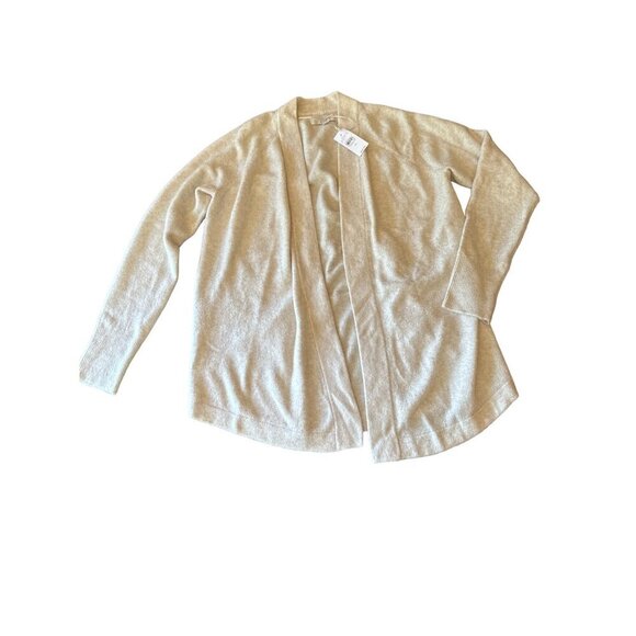 LOFT Women's Beige Open Front Cardigan Sweater M - Picture 1 of 5